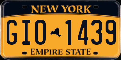NY license plate GIO1439