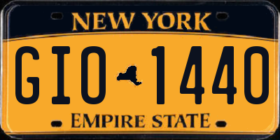 NY license plate GIO1440