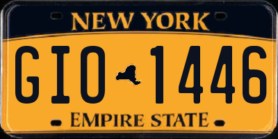 NY license plate GIO1446