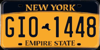 NY license plate GIO1448