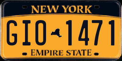 NY license plate GIO1471