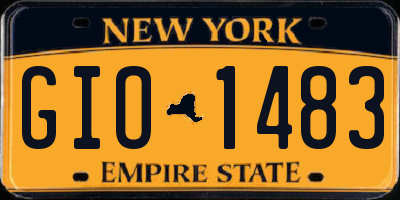 NY license plate GIO1483