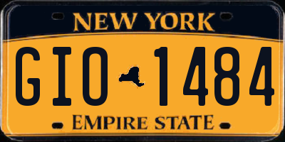 NY license plate GIO1484