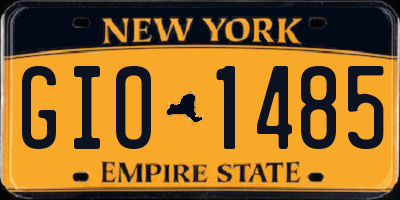 NY license plate GIO1485