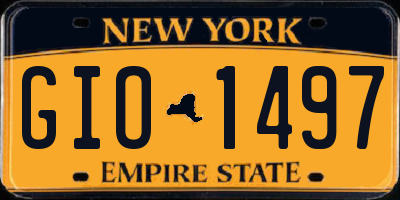 NY license plate GIO1497