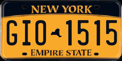 NY license plate GIO1515