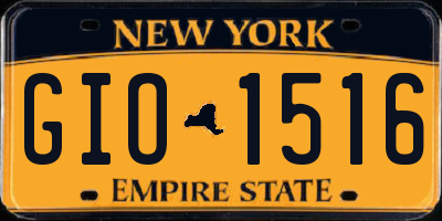 NY license plate GIO1516