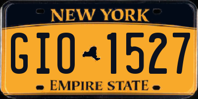 NY license plate GIO1527