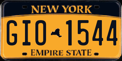 NY license plate GIO1544