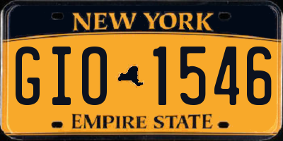 NY license plate GIO1546