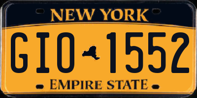 NY license plate GIO1552