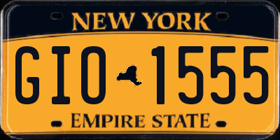 NY license plate GIO1555