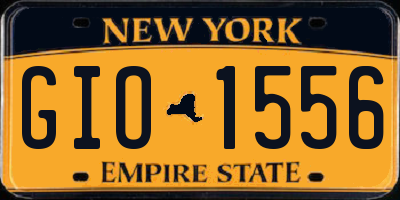 NY license plate GIO1556