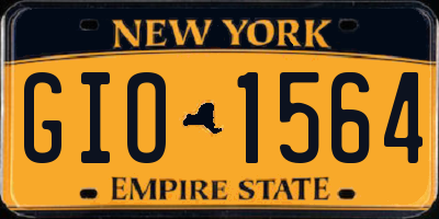 NY license plate GIO1564