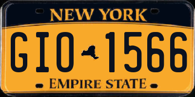 NY license plate GIO1566