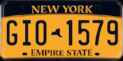 NY license plate GIO1579