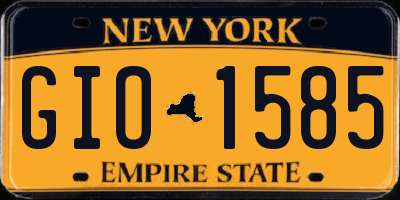 NY license plate GIO1585