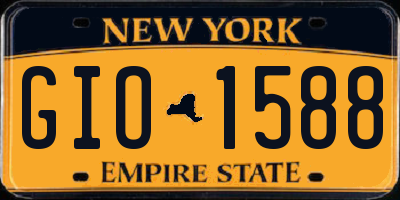 NY license plate GIO1588