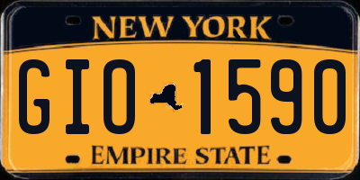 NY license plate GIO1590