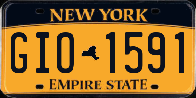NY license plate GIO1591