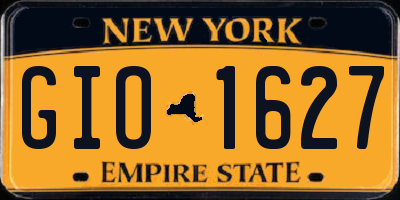 NY license plate GIO1627