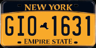 NY license plate GIO1631