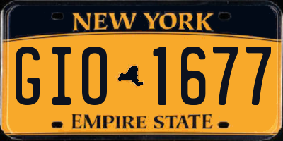 NY license plate GIO1677