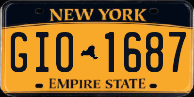 NY license plate GIO1687