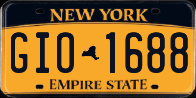 NY license plate GIO1688