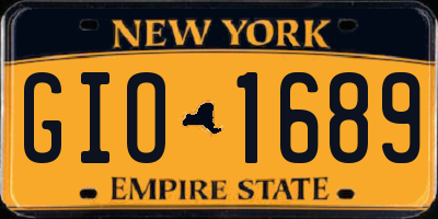 NY license plate GIO1689