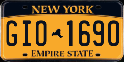 NY license plate GIO1690