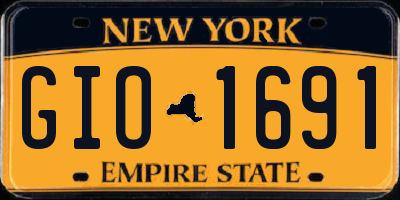 NY license plate GIO1691