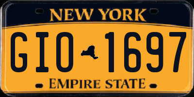NY license plate GIO1697