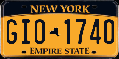 NY license plate GIO1740