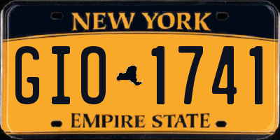 NY license plate GIO1741