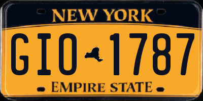 NY license plate GIO1787