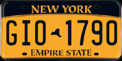 NY license plate GIO1790