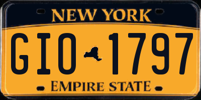 NY license plate GIO1797