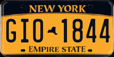 NY license plate GIO1844