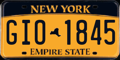 NY license plate GIO1845