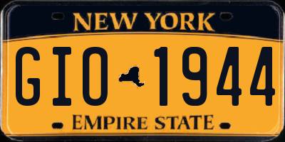 NY license plate GIO1944