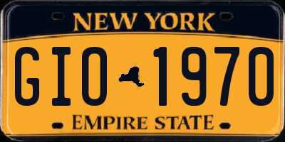 NY license plate GIO1970
