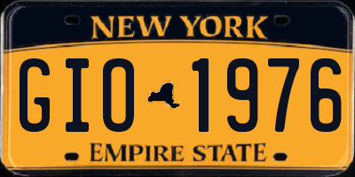 NY license plate GIO1976
