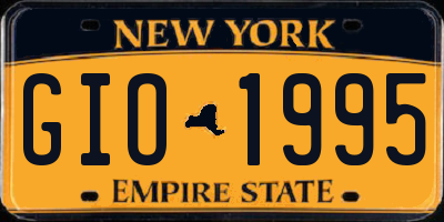 NY license plate GIO1995