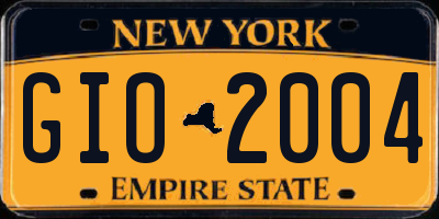 NY license plate GIO2004