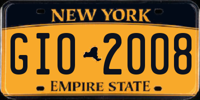 NY license plate GIO2008