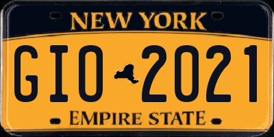NY license plate GIO2021