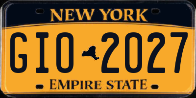 NY license plate GIO2027