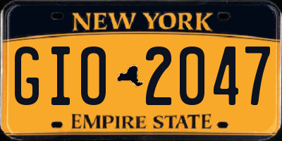 NY license plate GIO2047