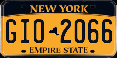 NY license plate GIO2066